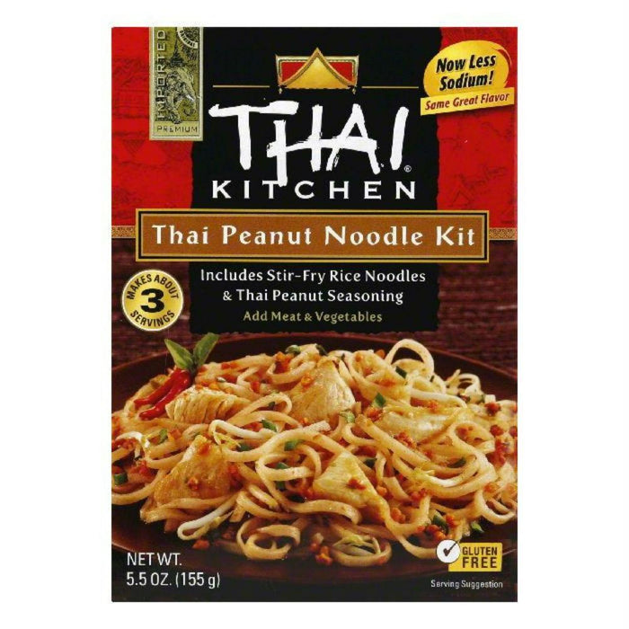 Thai Kitchen: Thai Peanut Noodle Kit Stir Fry Rice Noodles & Thai Peanut Seasoning, 5.5 Oz