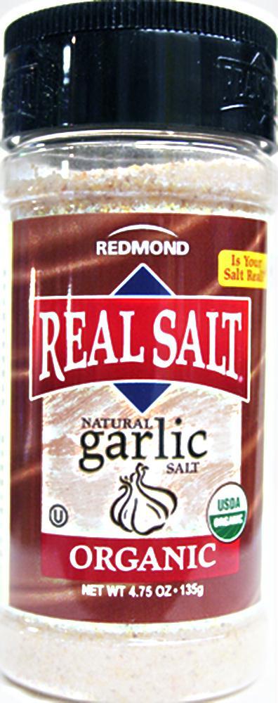 Redmond: Real Salt Organic Natural Garlic Salt, 4.75 Oz