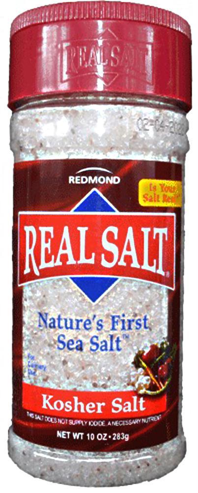 Redmond: Real Salt Nature's First Sea Salt Shaker Kosher Salt, 10 Oz