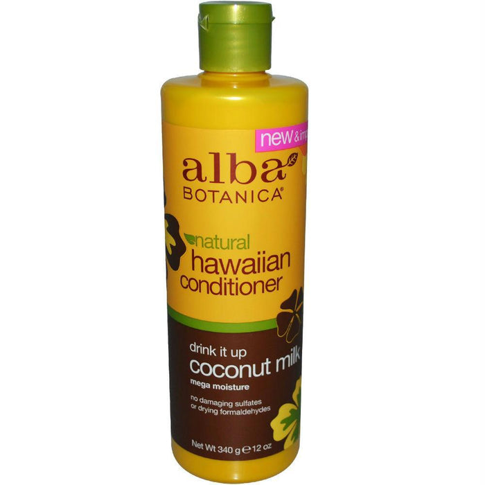 Alba Botanica: Natural Hawaiian Conditioner Drink It Up Coconut Milk, 12 Oz