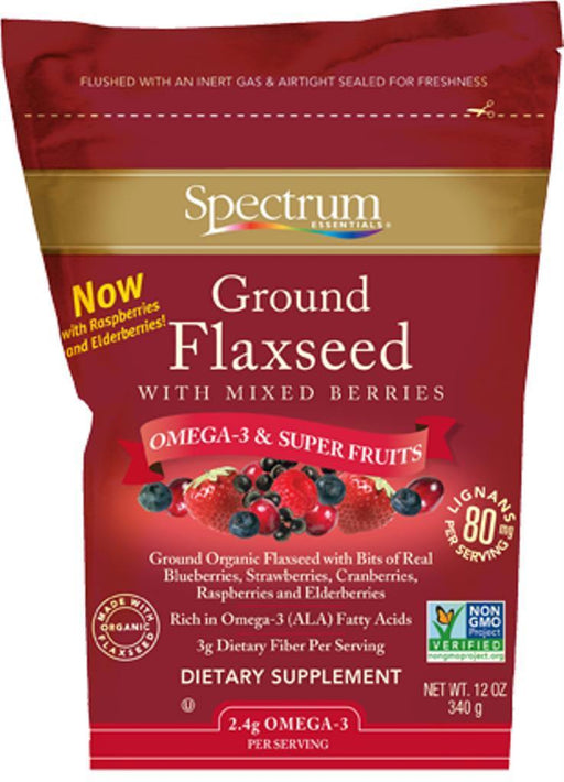 Spectrum Essentials: Ground Flaxseed With Mixed Berries, 12 Oz