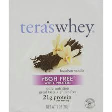 Tera's Whey: Rbgh Free Bourbon Vanilla Whey Protein, 1 Oz