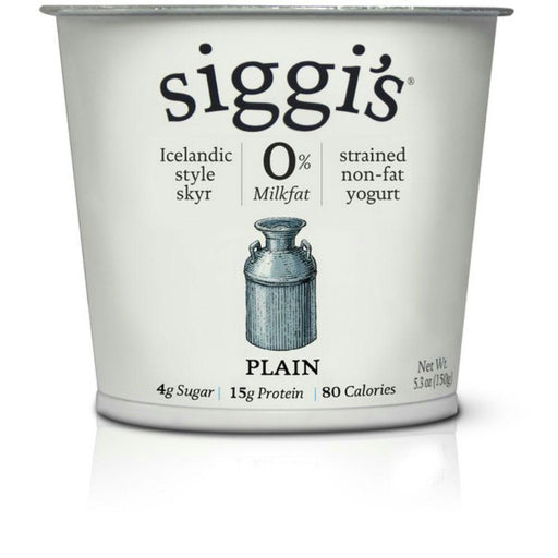 Siggi's: Yogurt Strained Non-fat Icelandic Style Skyr Plain, 5.3 Oz