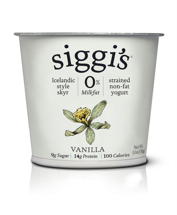 Siggi's: Icelandic Style Strained Non-fat Yogurt Vanilla, 5.3 Oz