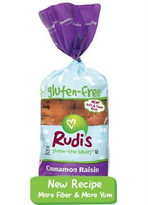 Rudis: Gluten-free Bakery Cinnamon Raisin Sandwich Bread, 18 Oz