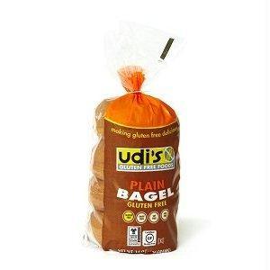 Udis: Gluten Free Plain Bagel, Wheat, Dairy, Soy & Nut Free, 4 Counts, 13.9 Oz