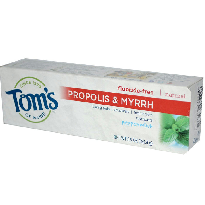 Toms Of Maine: Fluoride-free Propolis & Myrrh Toothpaste Peppermint, 5.5 Oz