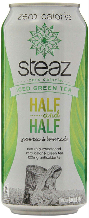 Steaz: Zero Calorie Iced Green Tea Half And Half Green Tea & Lemonade, 16 Oz