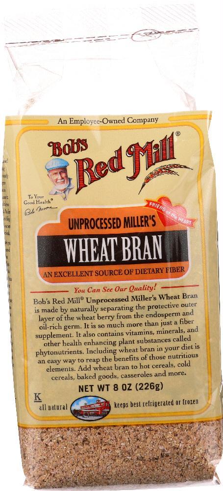 Bobs Red Mill: Unprocessed Miller's Wheat Bran, 8 Oz