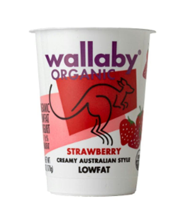 Wallaby: Organic Strawberry Blended Lowfat Yogurt, 6 Oz