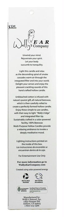 Wally's Natural Products: Unscented Beeswax Ear Candle, 4 Candles