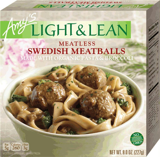 Amy's: Light & Lean Meatless Swedish Meatballs, 8 Oz