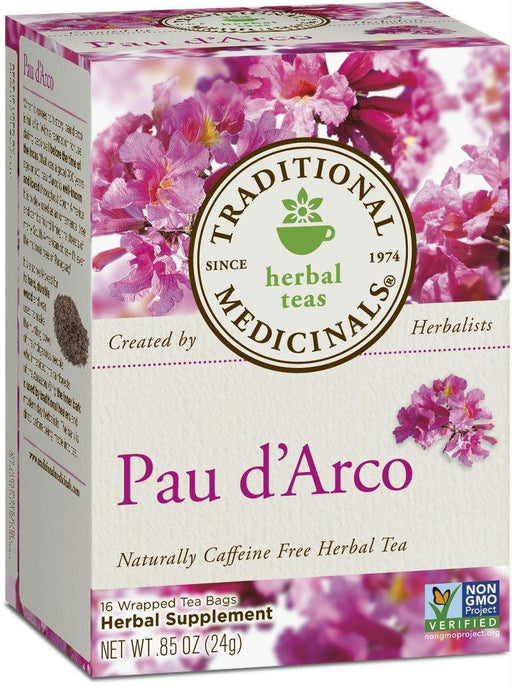 Traditional Medicinals Pau D'arco Caffeine Free Herbal Tea 16 Tea Bags, 0.85 Oz