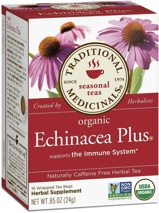 Traditional Medicinals: Organic Echinacea Plus Herbal Tea 16 Tea Bags, 0.85 Oz