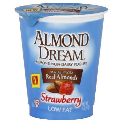 Almond Dream: Strawberry Low Fat Yogurt, 6 Oz