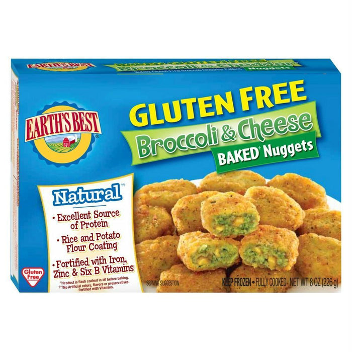 Earth's Best: Gluten Free Baked Nuggets Broccoli And Cheese, 8 Oz