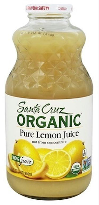 Santa Cruz: Organic Pure Lemon Juice, 32 Oz