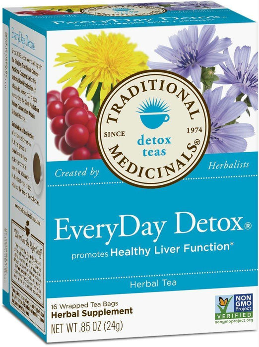 Traditional Medicinals: Everyday Detox Herbal Tea 16 Tea Bags, 0.85 Oz