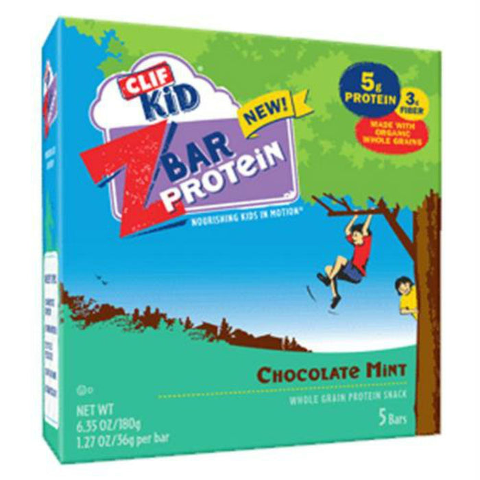 Clif Kid: Zbar Protein Chocolate Mint 5 Snack Bars, 6.35 Oz