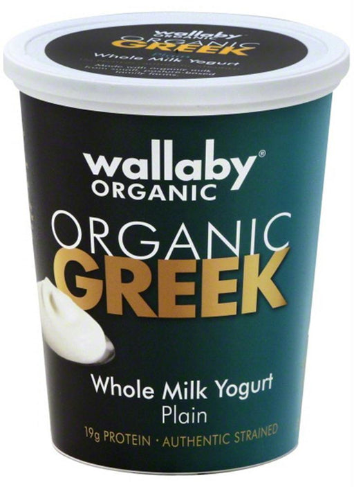 Wallaby Organic: Greek Whole Milk Yogurt Plain, 32 Oz