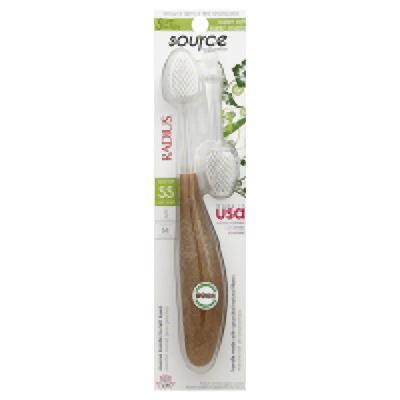 Radius Source: Toothbrush Super Soft Bristles Replaceable Head Medium, 1 Pack