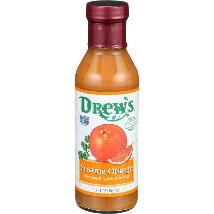 Drew's: All Natural Dressing & Quick Marinade Sesame Orange, 12 Oz