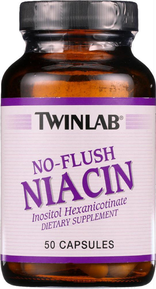 Twinlab: No-flush Niacin Dietary Supplement, 50 Capsules