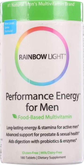 Rainbow Light: Performance Energy For Men Food-based Multivitamin, 180 Tablets