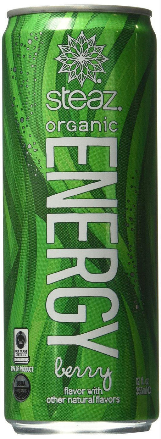 Steaz: Green Tea Soda Organic Energy Drink Berry, 12 Oz