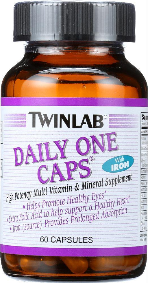 Twinlab: Daily One Caps Multivitamin & Mineral With Iron, 60 Capsules