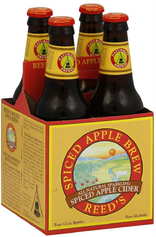 Reed's Inc: Ginger Brew Spiced Apple Cider Pack Of 4 (12 Oz Each), 48 Oz