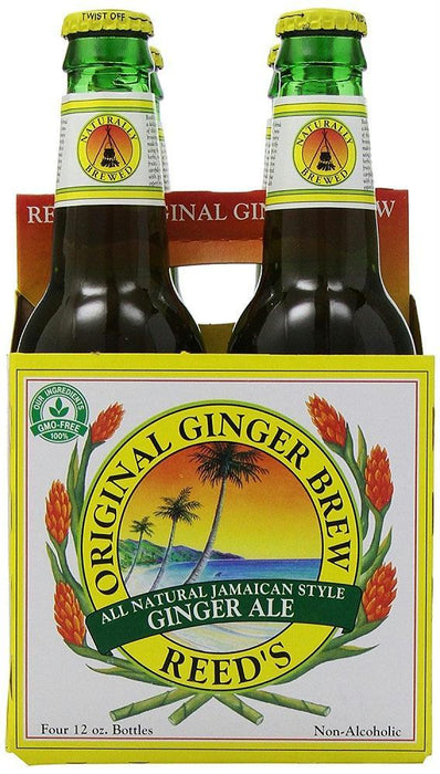 Reed's Inc: Original Ginger Brew Jamaican Style Ginger Ale Pack Of 4 (12 Oz Each), 48 Oz