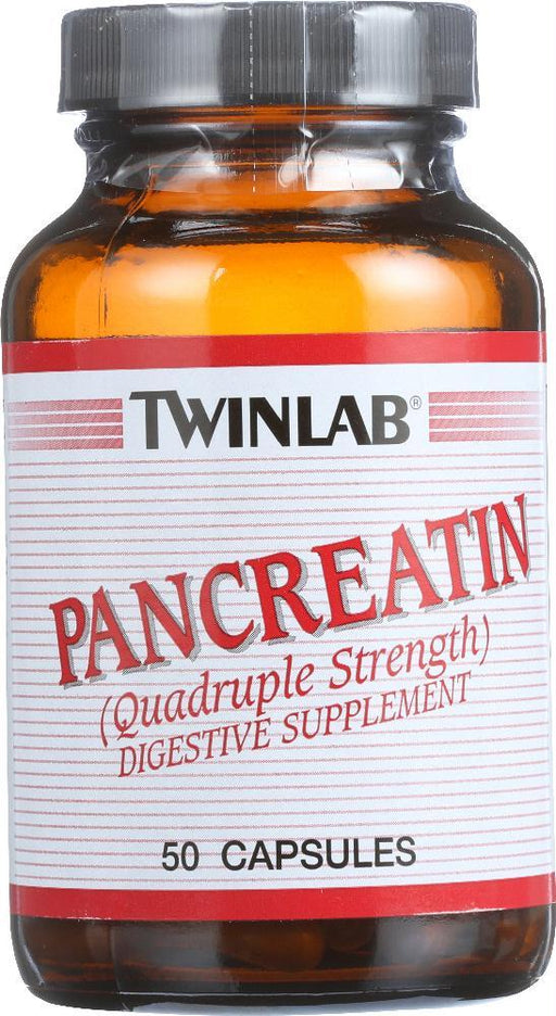 Twinlab: Pancreatin Quadruple Strength, 50 Capsules