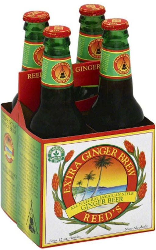 Reed's Inc: Extra Ginger Brew Beer Pack Of 4 (12 Oz Each), 48 Oz