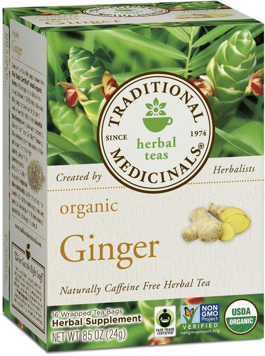 Traditional Medicinals: Organic Ginger Herbal Tea 16 Tea Bags, 0.85 Oz