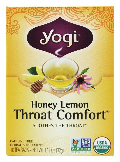 Yogi Teas: Herbal Tea Honey Lemon Throat Comfort, 16 Tea Bags