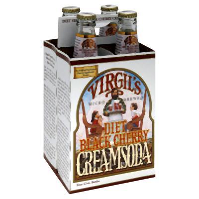 Virgil's: Zero Black Cherry Cream Soda 4 Pack, 48 Oz