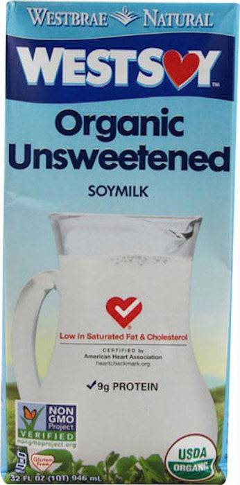 Westsoy: Organic Unsweetened Soymilk, 32 Oz