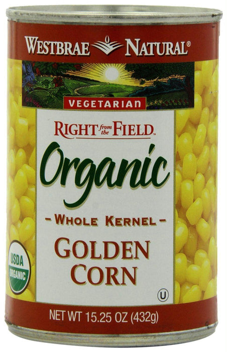 Westbrae Natural: Vegetarian Organic Whole Kernel Golden Corn, 15.25 Oz