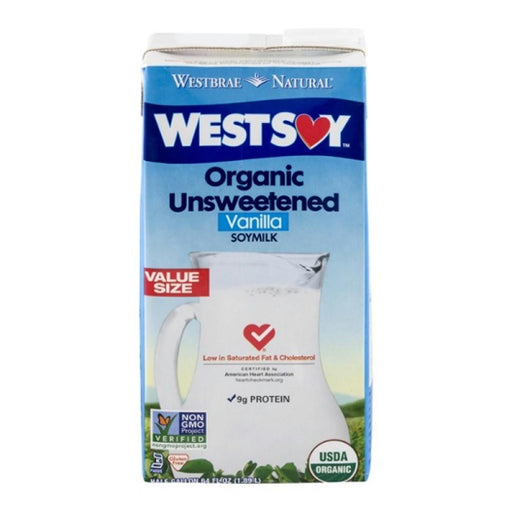 Westsoy: Organic Unsweetened Vanilla Soymilk, 32 Oz