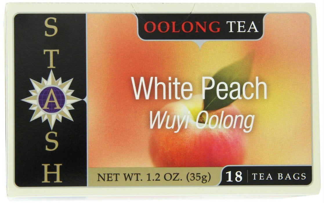 Stash Tea: Oolong Tea White Peach Wuyi Oolong Tea 18 Tea Bags, 1.2 Oz