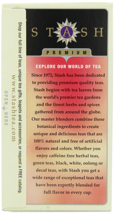 Stash Tea: Oolong Tea White Peach Wuyi Oolong Tea 18 Tea Bags, 1.2 Oz