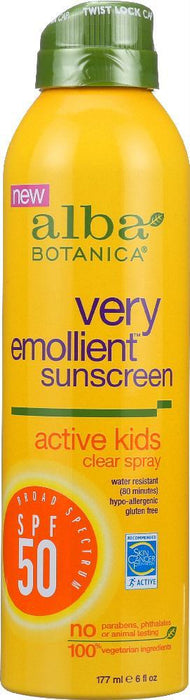 Alba Botanica: Kids Spray Sunscreen Spf 50, 6 Oz