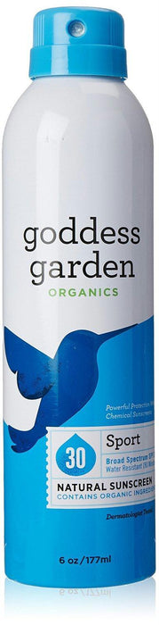 Goddess Garden: Organics Sunny Sport Spray Natural Sunscreen Spf 30, 6 Oz