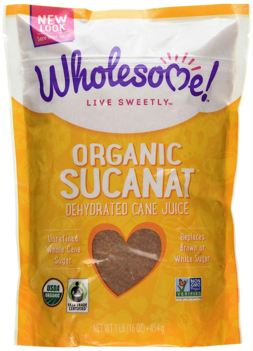 Wholesome Sweeteners: Organic Sucanat Dehydrated Cane Juice, 16 Oz