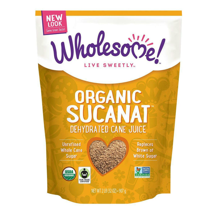 Wholesome Sweeteners: Organic Sucanat Dried Sugar Cane Juice, 32 Oz