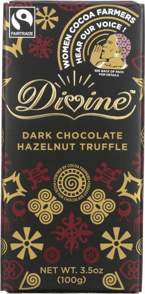 Divine Chocolate: Dark Hazelnut Truffle, 3.5 Oz