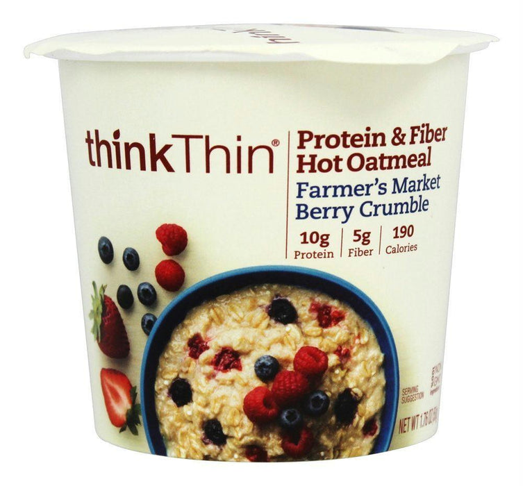 Thinkthin: Protein And Fiber Hot Oatmeal Farmer's Market Berry Crumble, 1.76 Oz