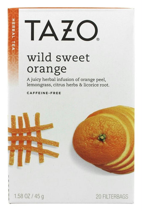 Tazo: Wild Sweet Orange Herbal Tea Caffeine-free 20 Tea Bags, 1.58 Oz