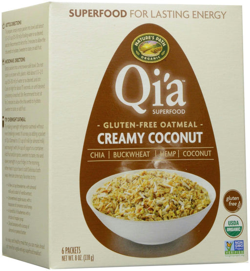 Qi'a: Superfood Gluten-free Oatmeal Creamy Coconut, 8 Oz